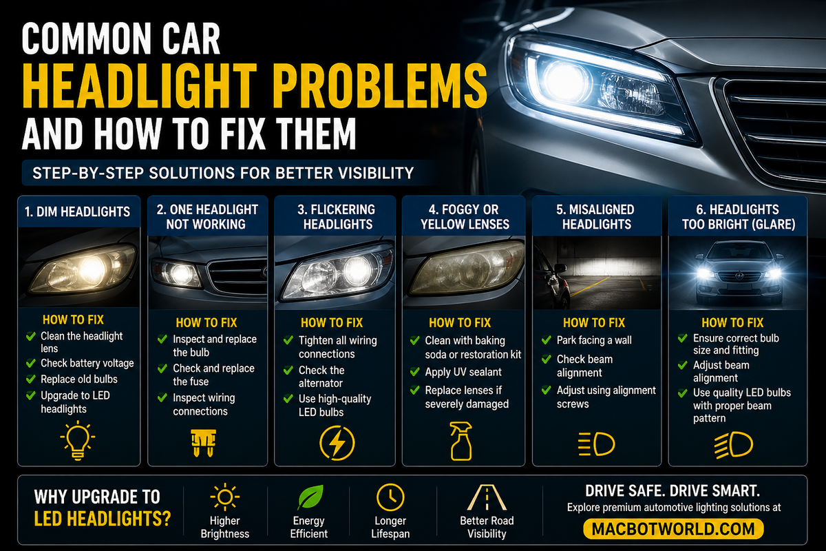 Common Car Headlight Problems & Fixes | Improve Visibility Fast