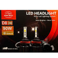 MACBOT H8 Type Warm White LED Headlight  Bulb ,Fog light Bulb 90 Watt D8-H8, with 1-Year Replacement Warranty - Made in India for Cars (45 Watt Each Bulb) Super Bright Warm White Light, Easy Installation, 